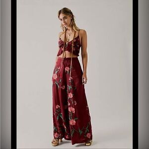 Free People x Anna Sui Poppy Embroidered Set